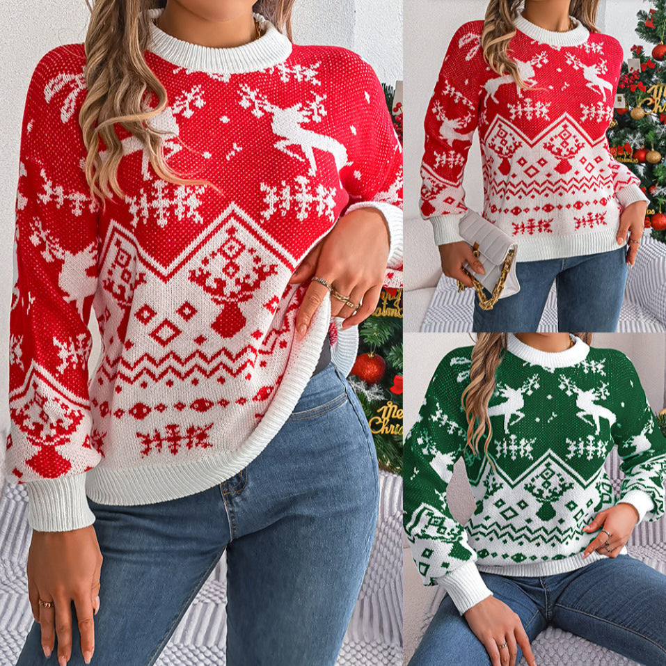 Winter Casual Deer Christmas Sweater