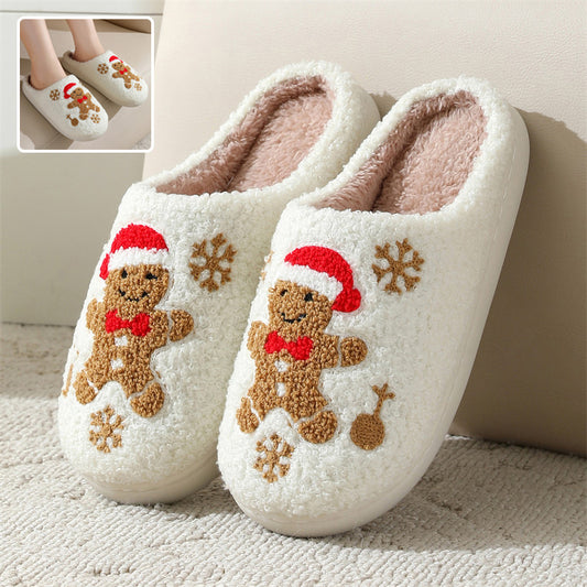 Christmas Snowflake Gingerbread Slippers