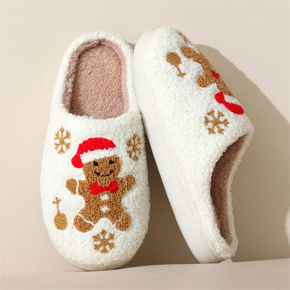 Christmas Snowflake Gingerbread Slippers