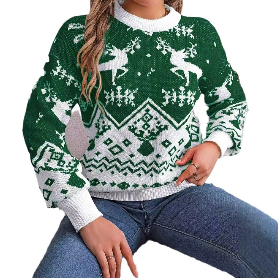 Winter Casual Deer Christmas Sweater