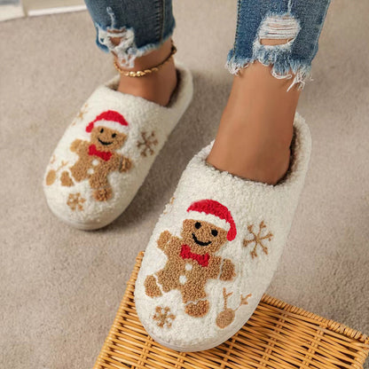 Christmas Snowflake Gingerbread Slippers